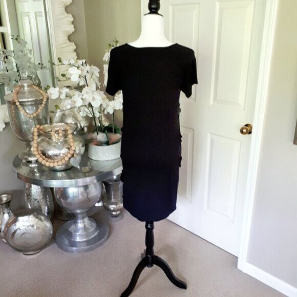 NWOT Joe Fresh black sequin t-shirt dress Size S - Picture 6 of 8